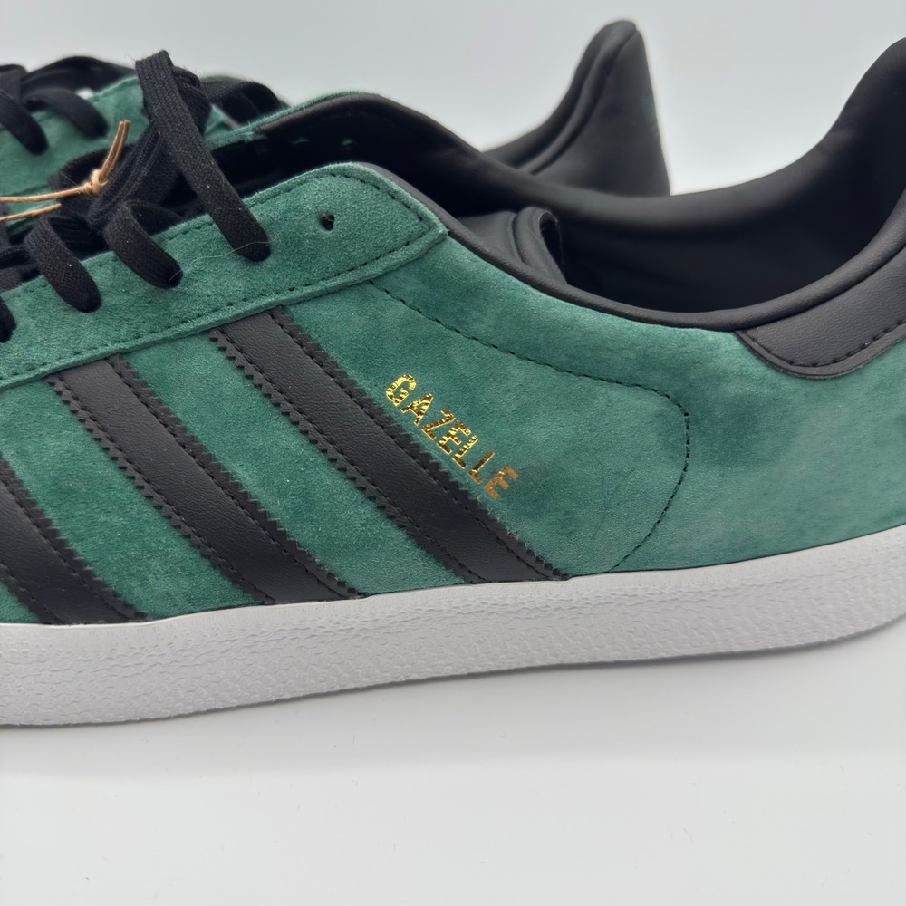 Adidas Gazelle Collegiate Green Core Black Suede Sneakers BB5487 Mens 14 - Picture 3 of 16
